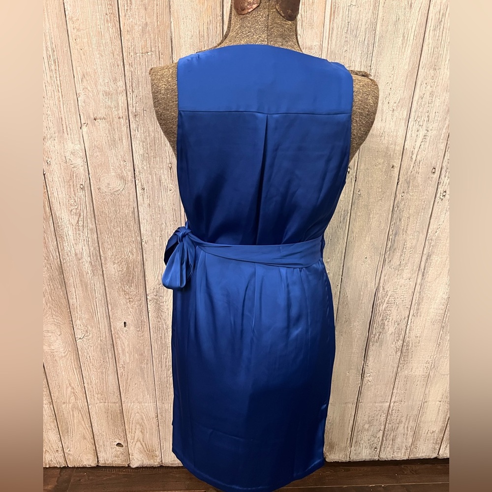 Gap Elegant Blue Wrap Dress - Picture 7 of 8